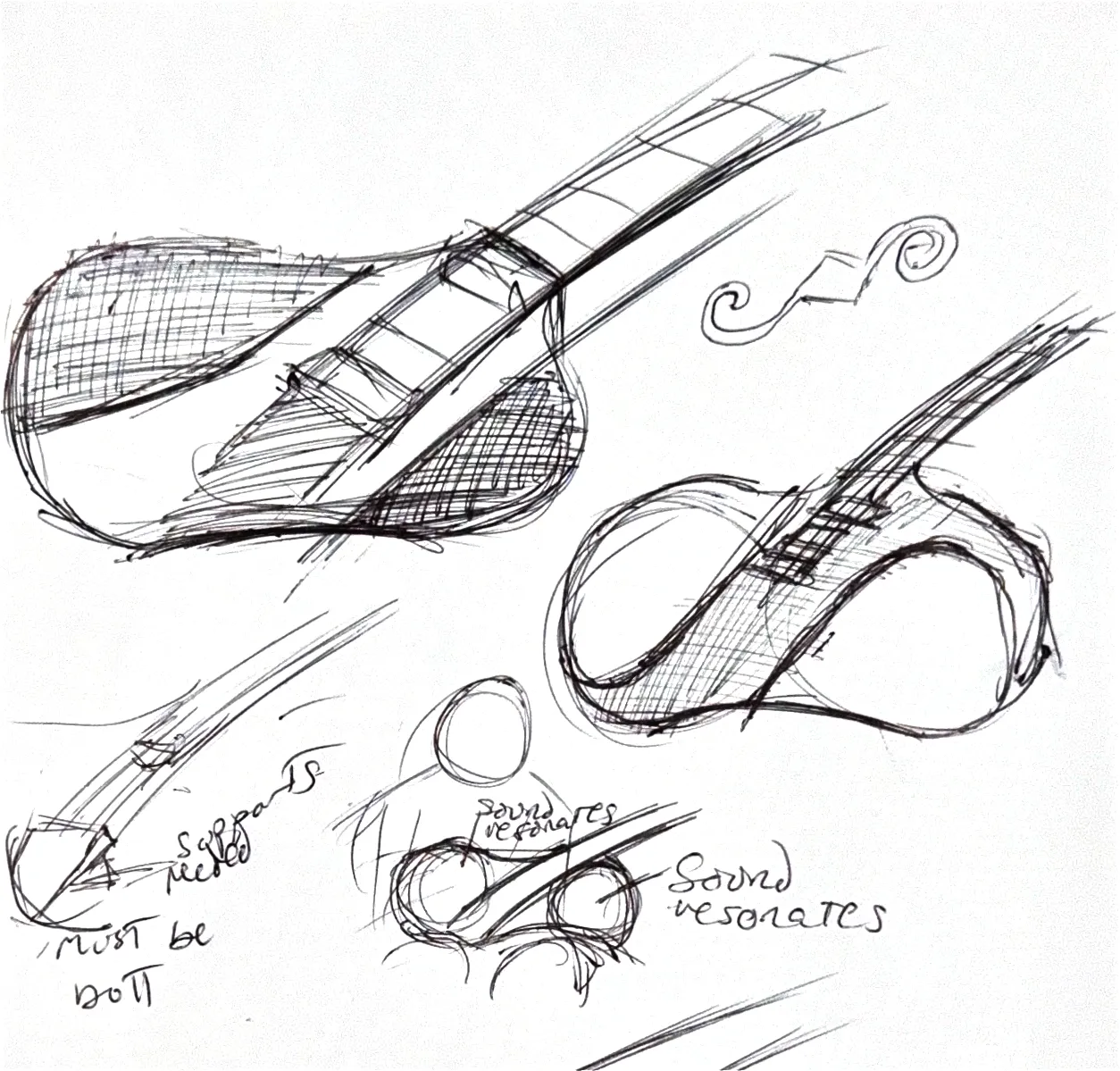 Benedetto guitar - sketches