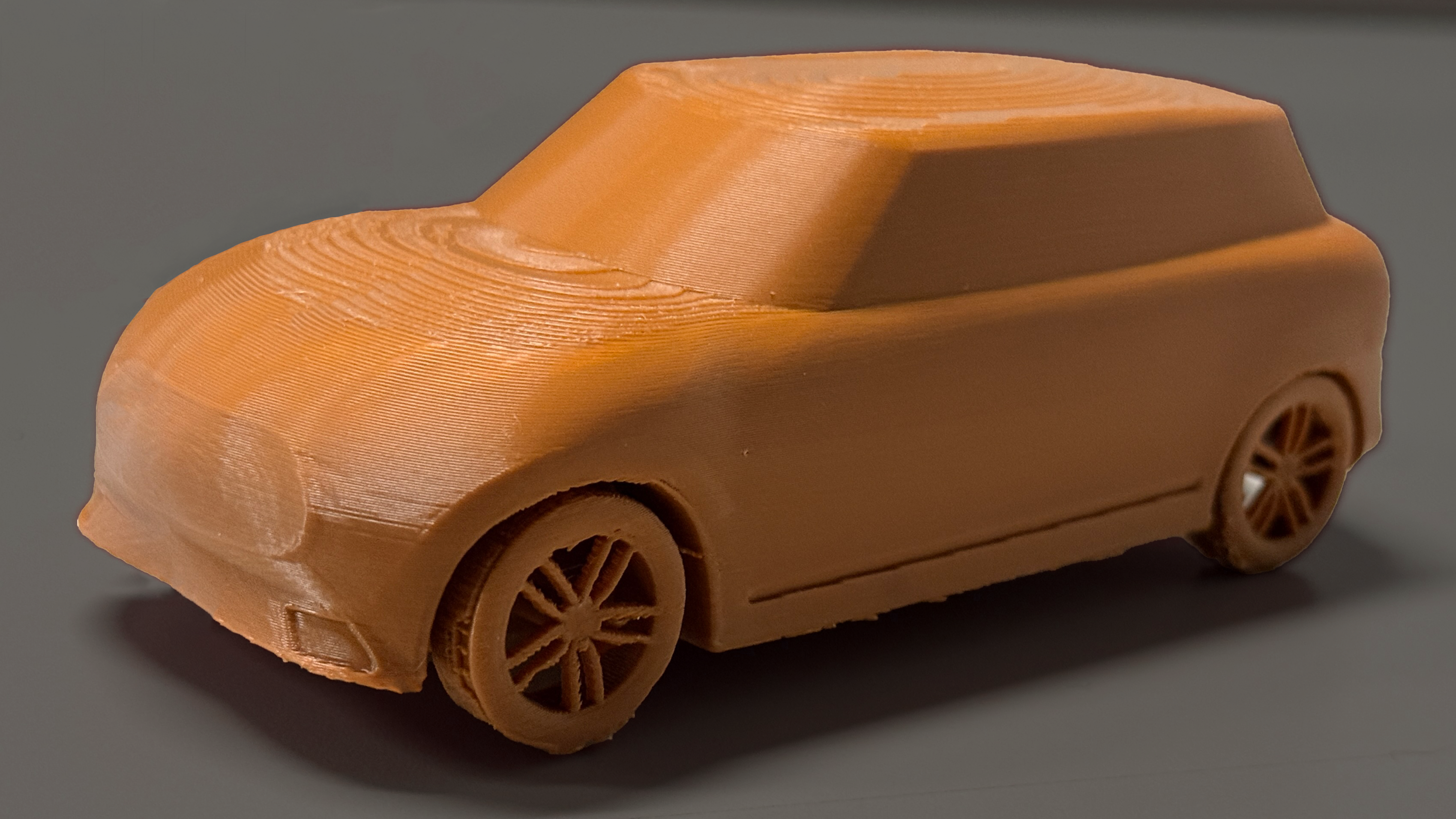 3D Printed Mini Clubman — front three-quarter view