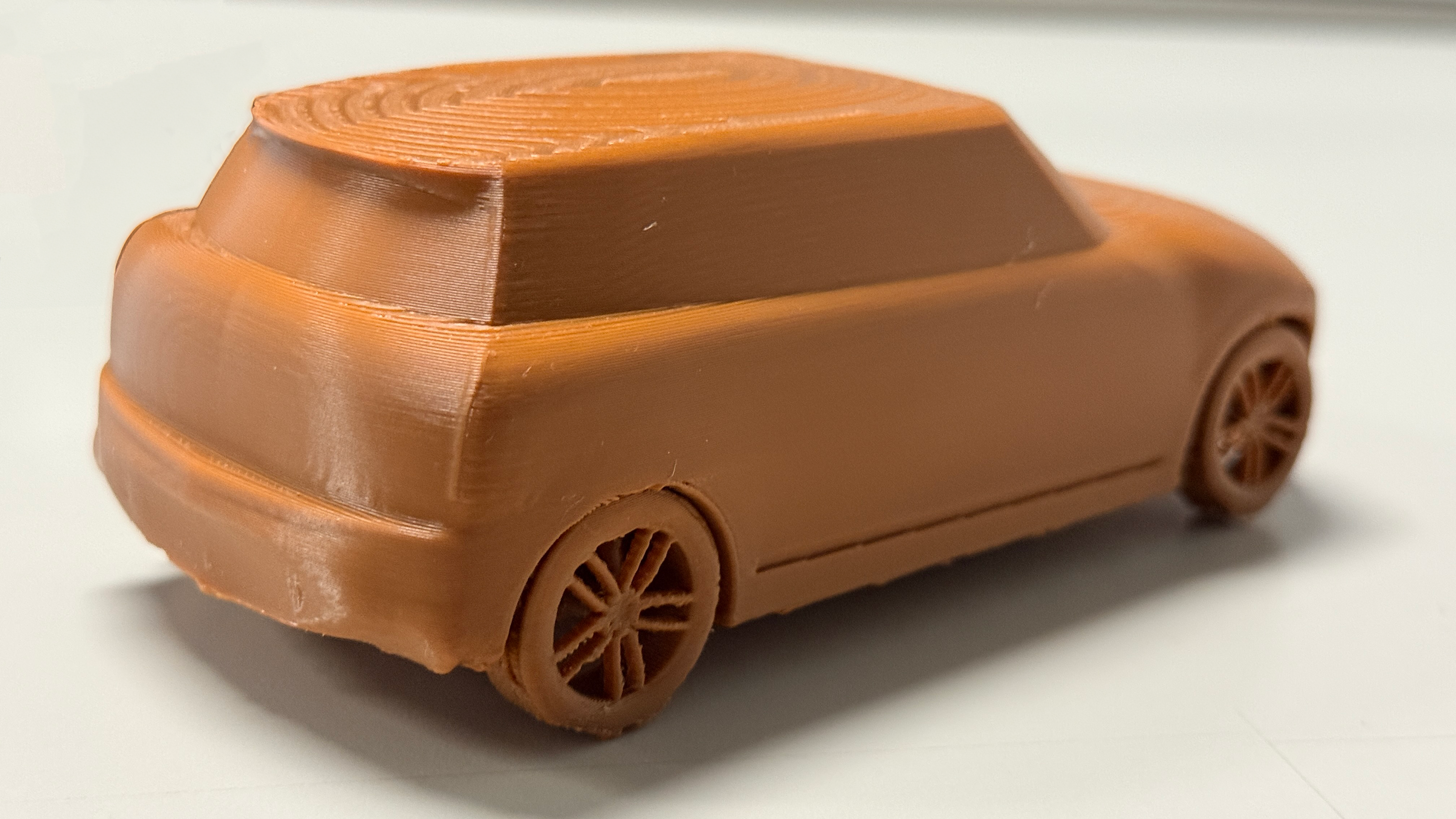 3D Printed Mini Clubman — rear three-quarter view